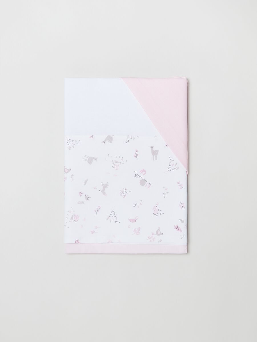 Tris culla in cotone con stampa animaletti_0