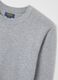 Grey children's sweater in pure cotton with oversized fit_2
