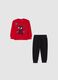 Children's jogging set in red and black Spider-Man cotton blend_0