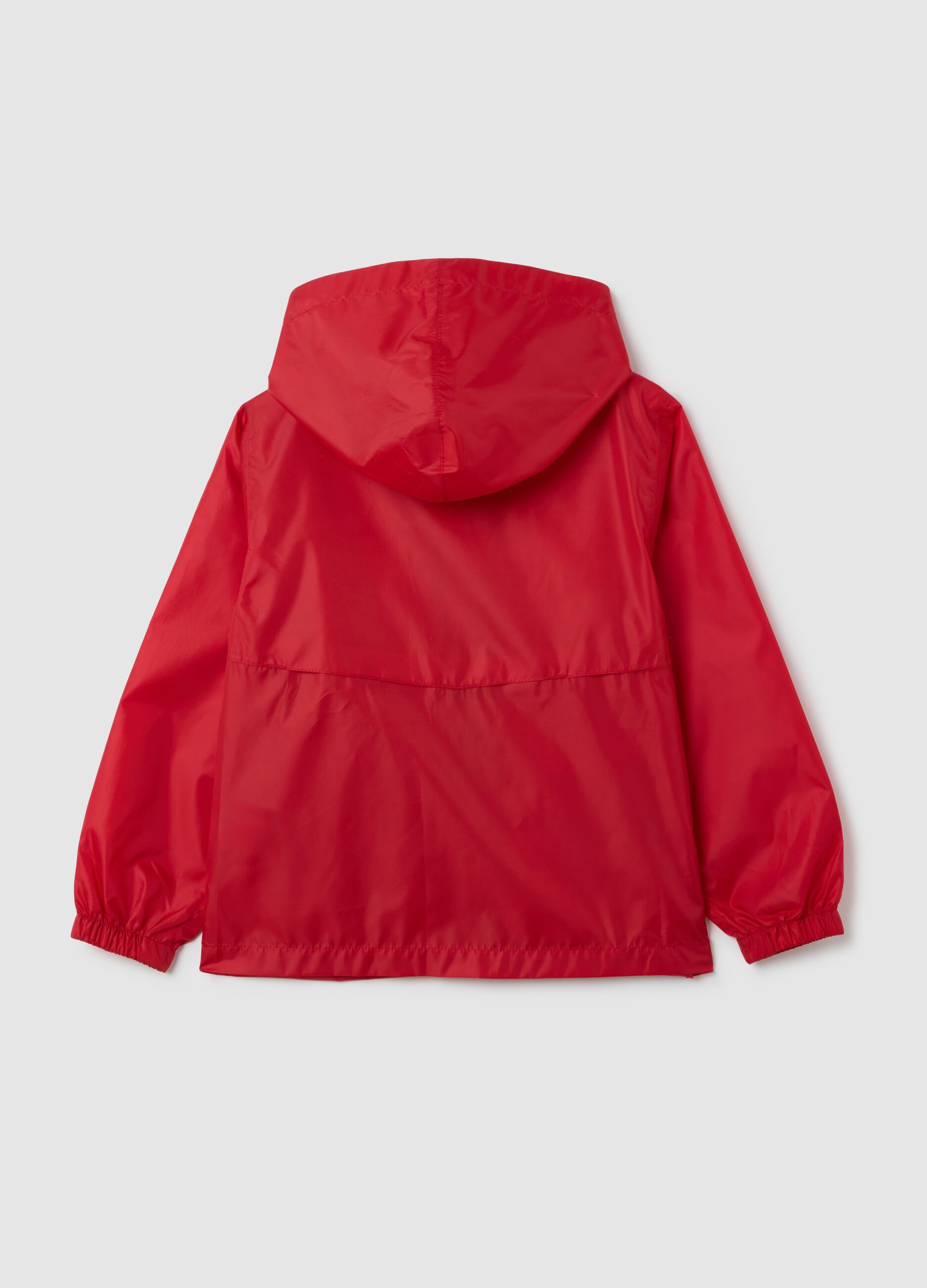 Boy's red regular fit jacket