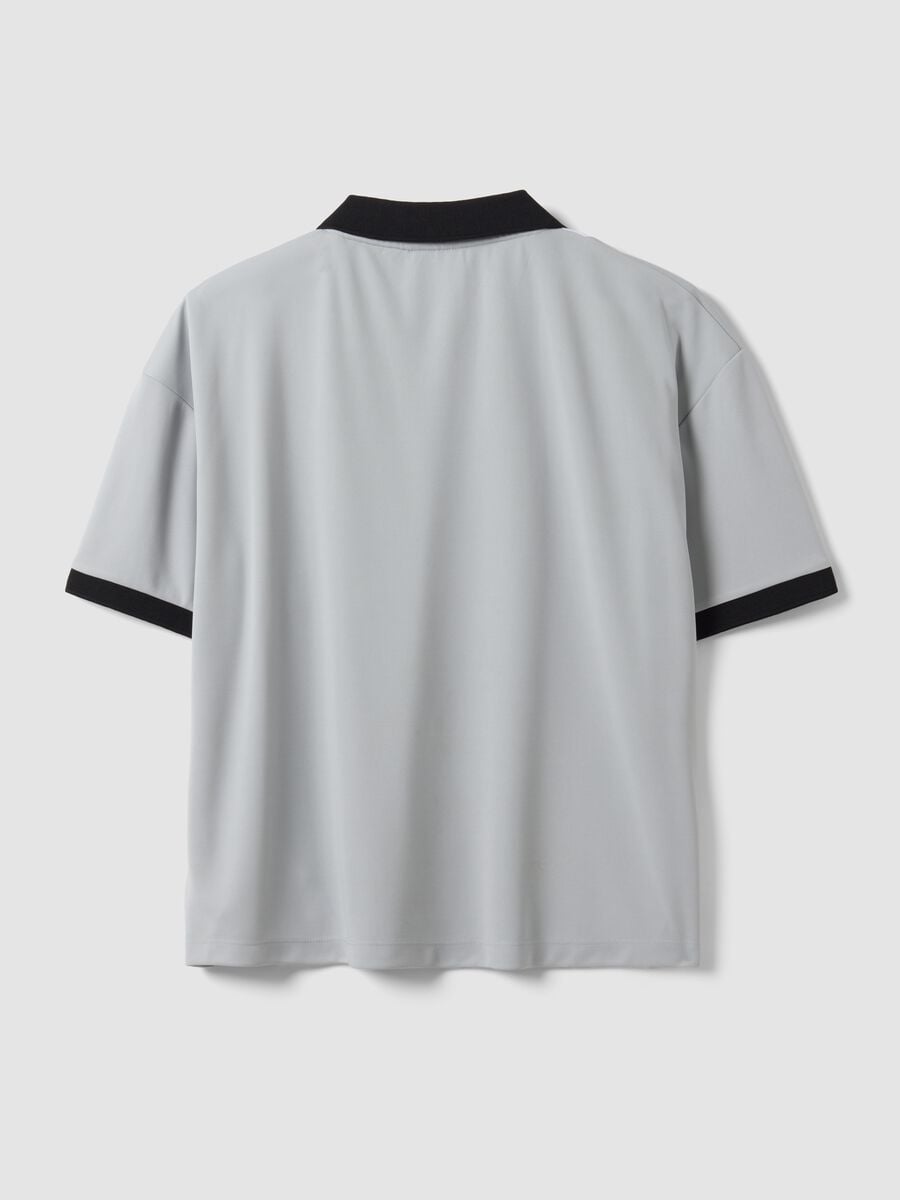 Grey PlayStation V-neck short-sleeve T-shirt_6
