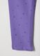 Girls' purple stretch cotton skinny fit leggings with stars_3