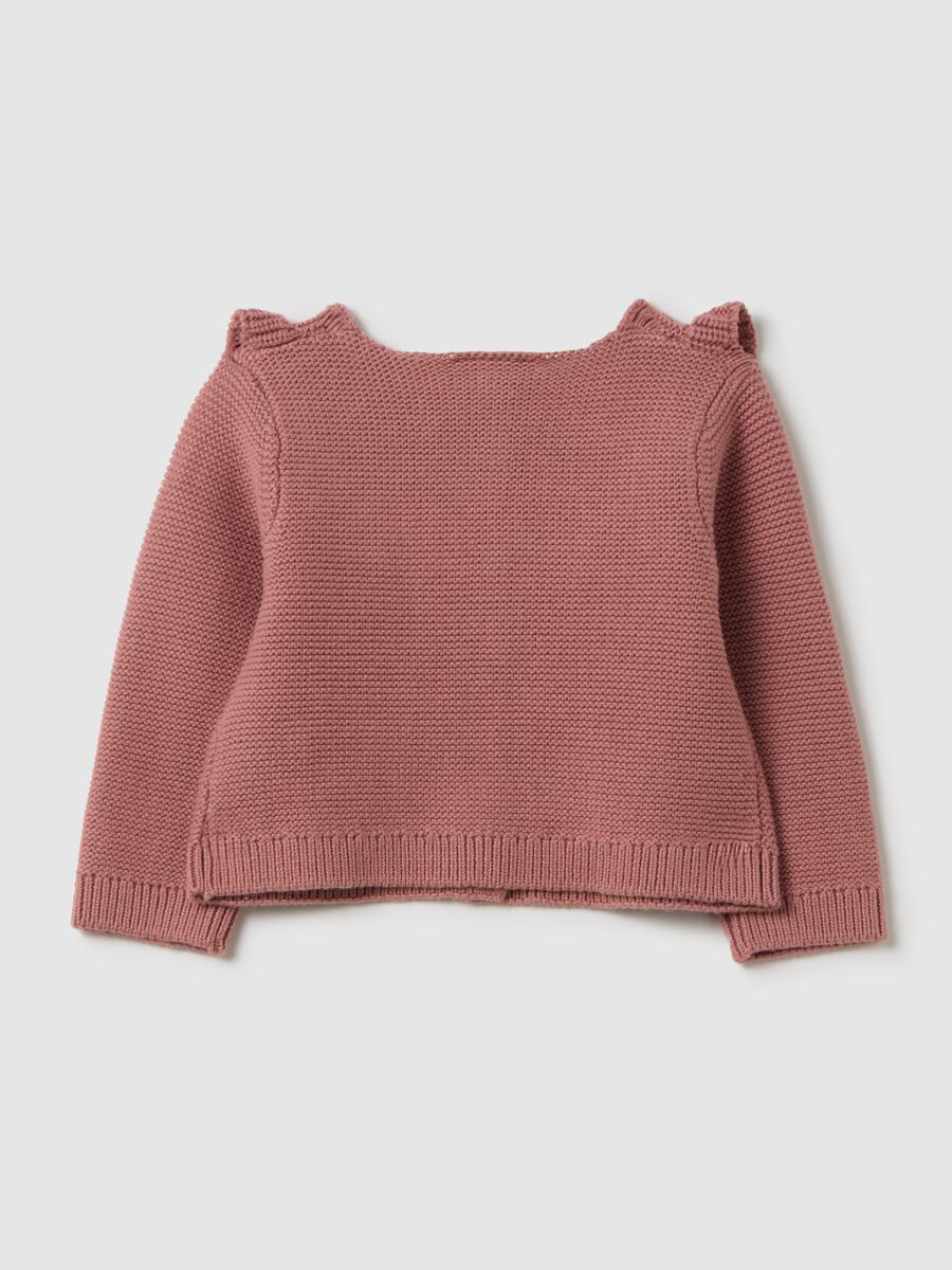 Girl's pure cotton pink cardigan_1