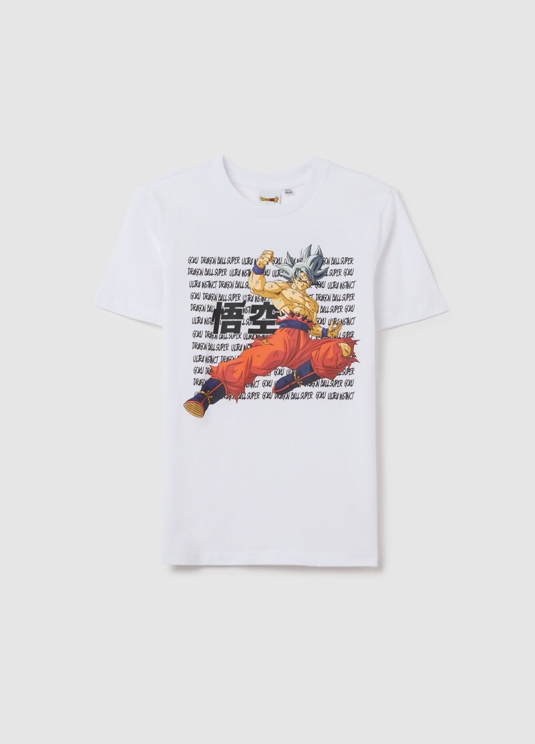 Boys’ white over-sized T-shirt in 100% cotton