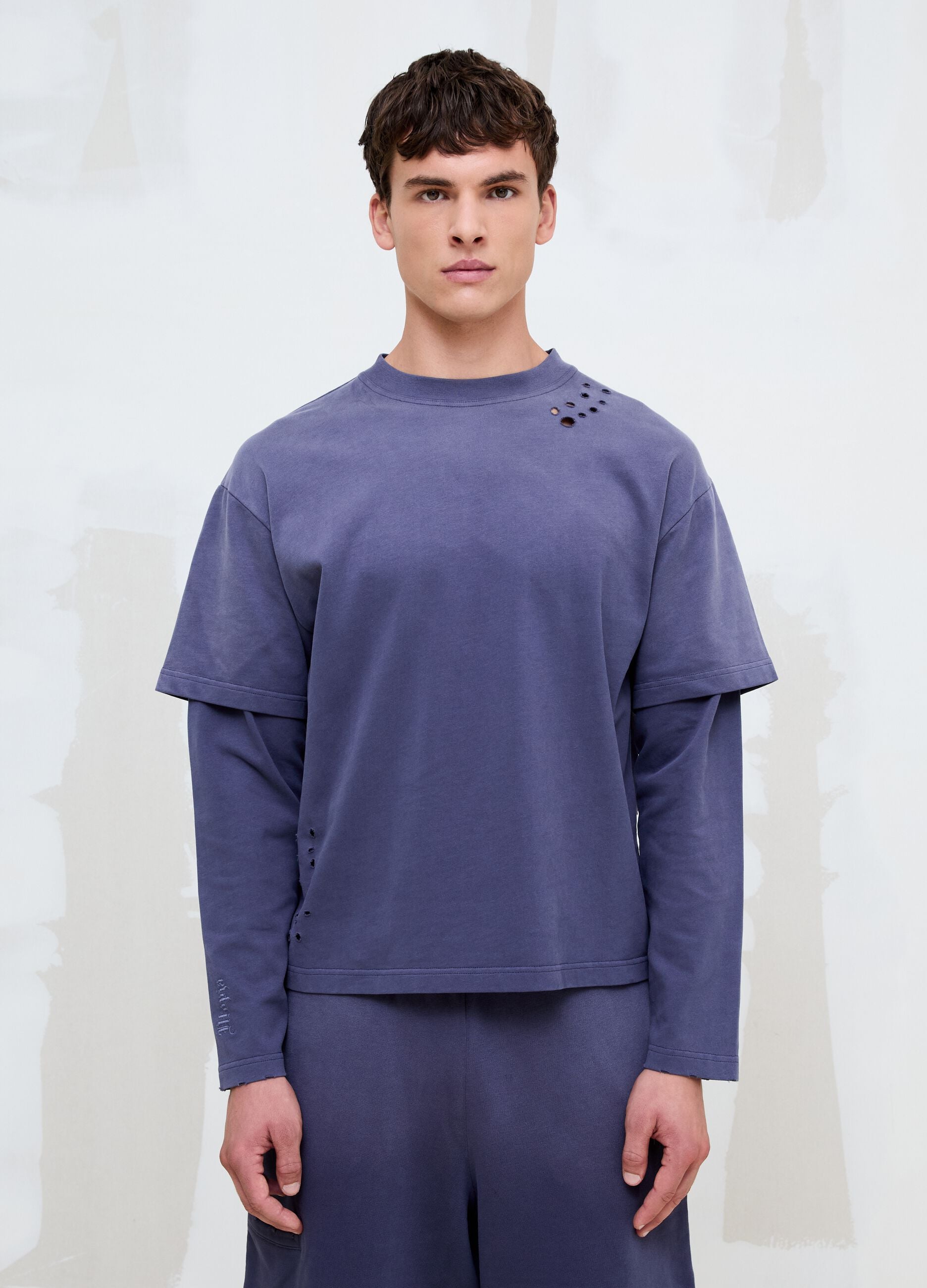 Double Long Sleeve Sunfaded Twilight