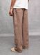 100% Linen Wide-Leg Trousers in Mocha_2