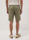Green linen and cotton-blend chino shorts_2