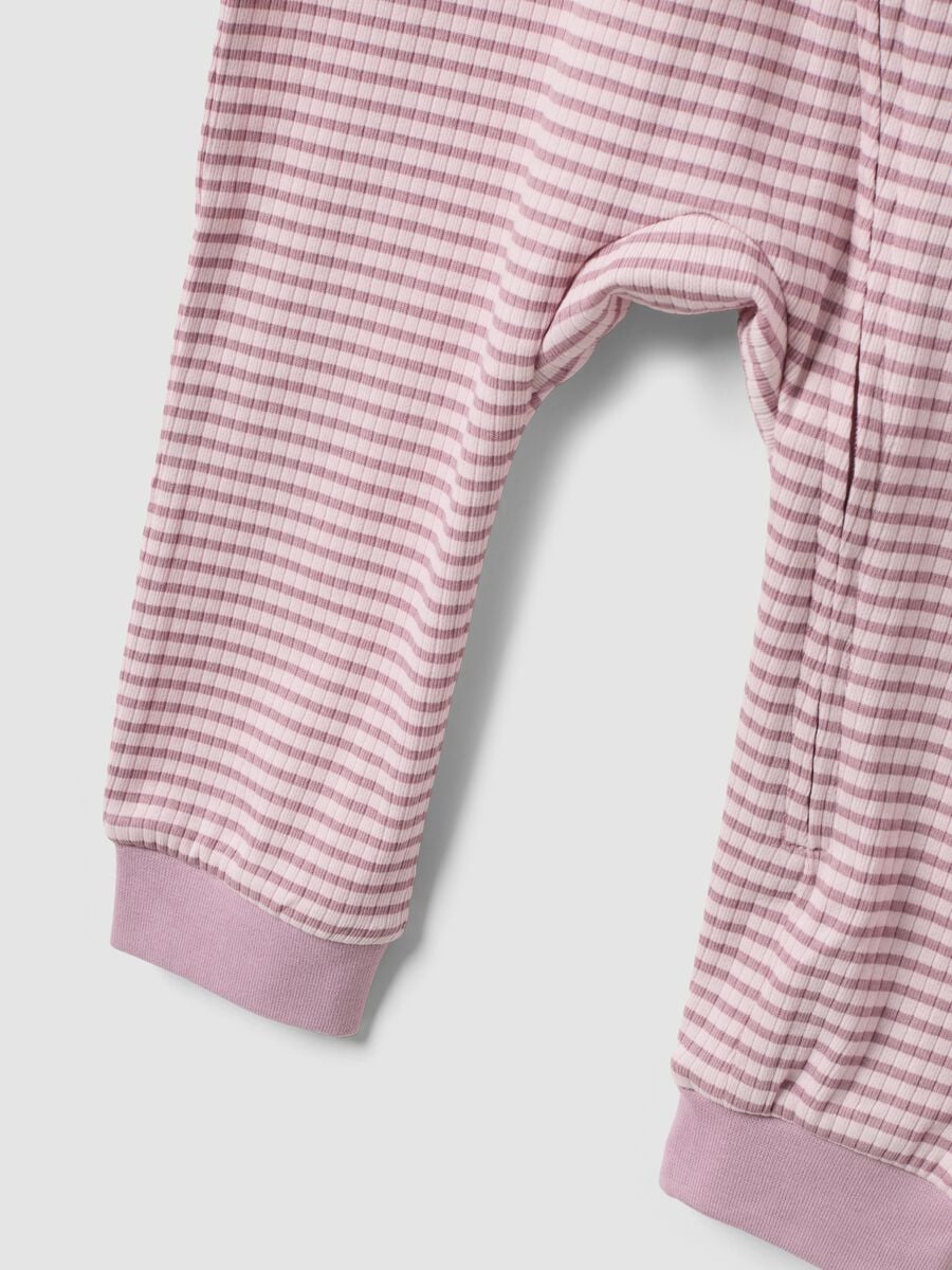 Bipack di tutine rosa in misto cotone organico elasticizzato con zip per neonata_3