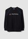 Black cotton-blend sweatshirt with PlayStation print_0