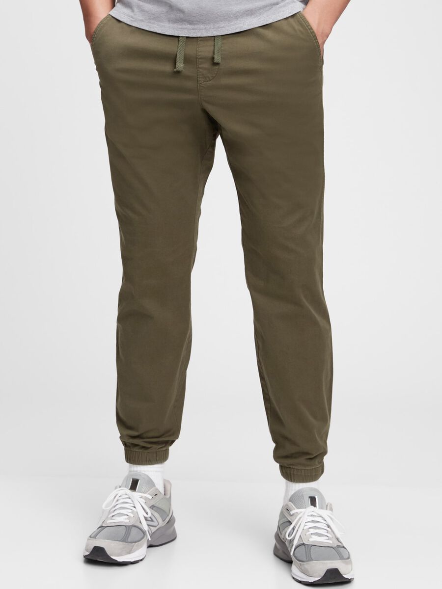 Canvas joggers with drawstring_0