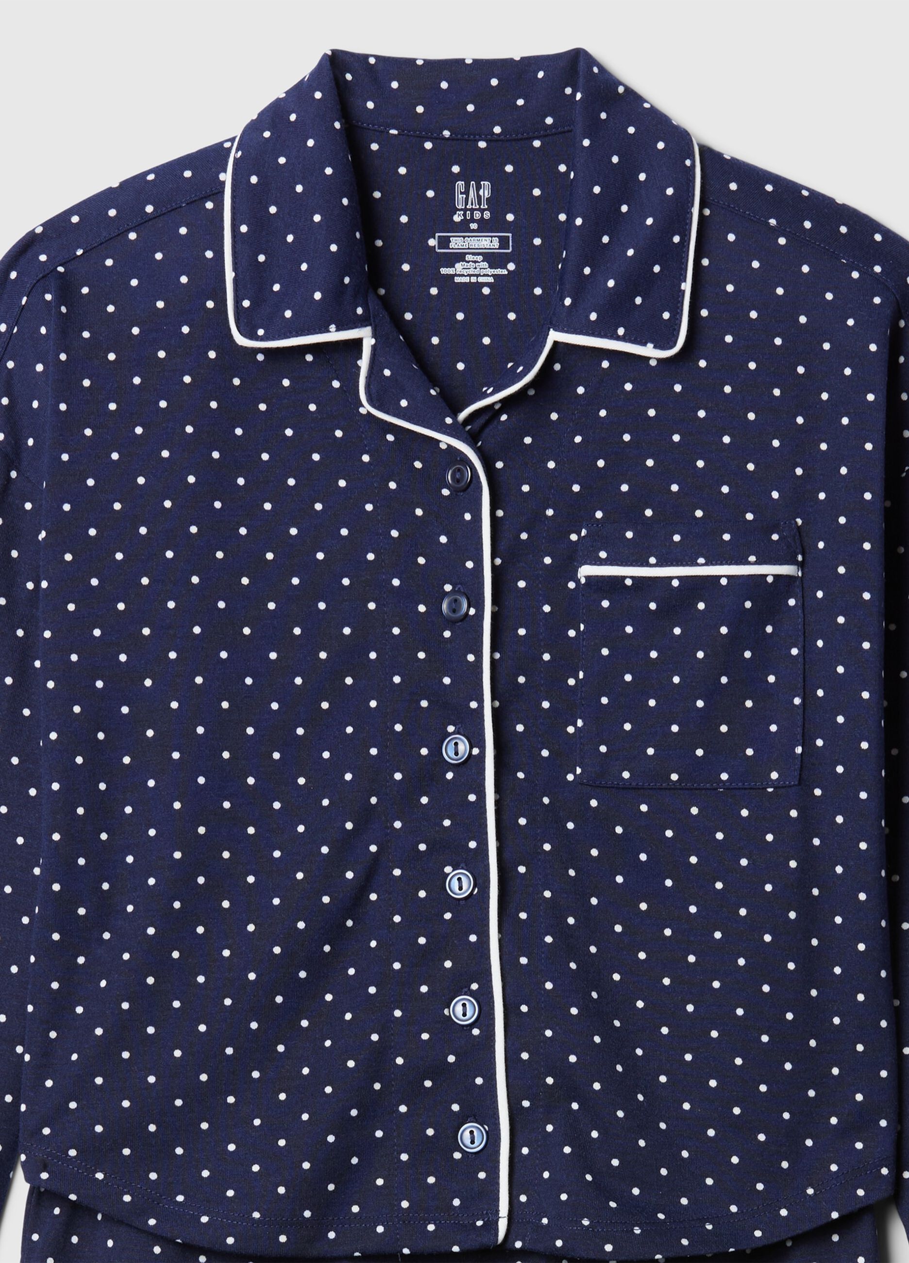 Long pyjamas with polka dot print