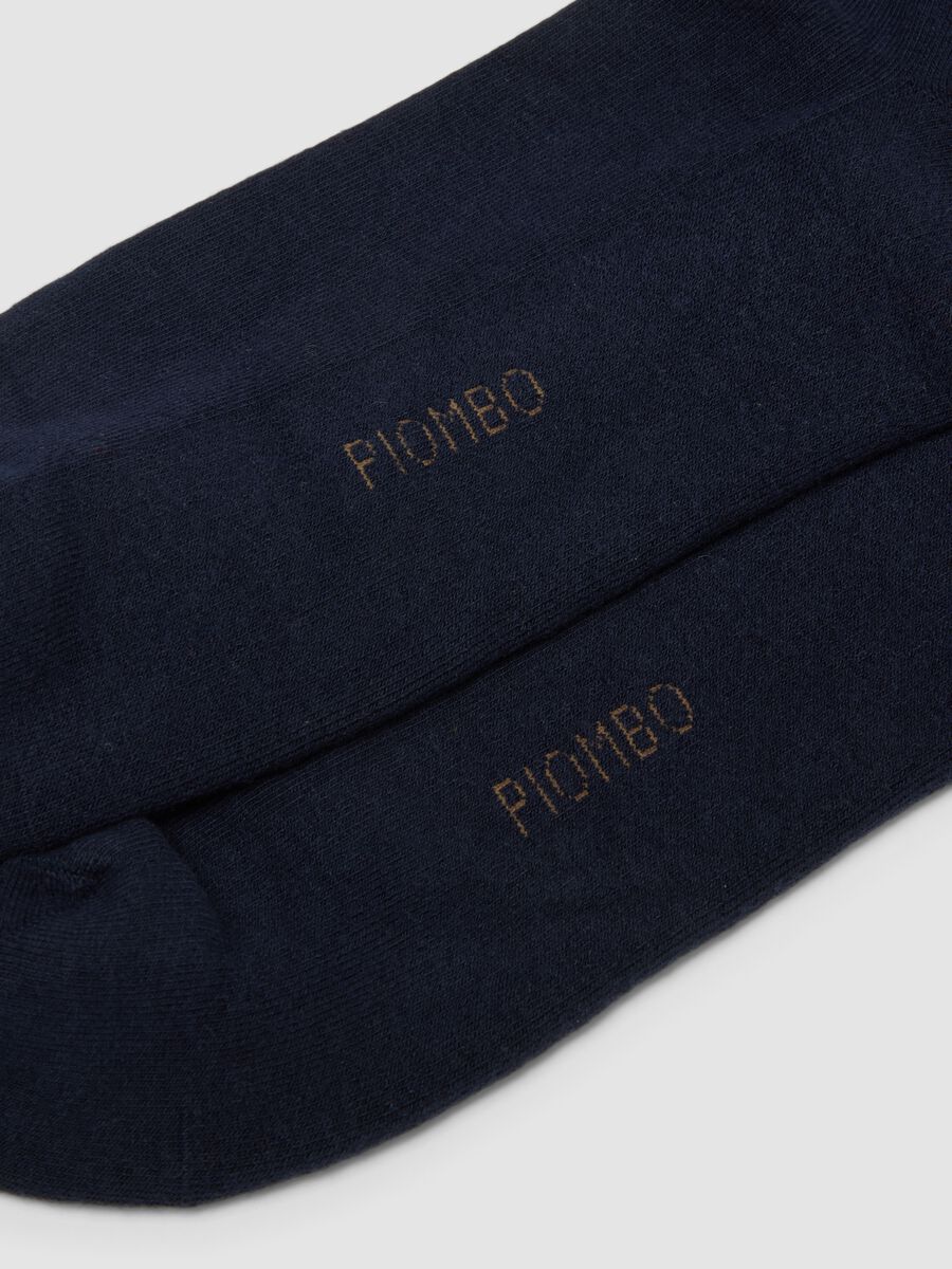 Calze da tennis in misto cotone elasticizzato blu con righe_2