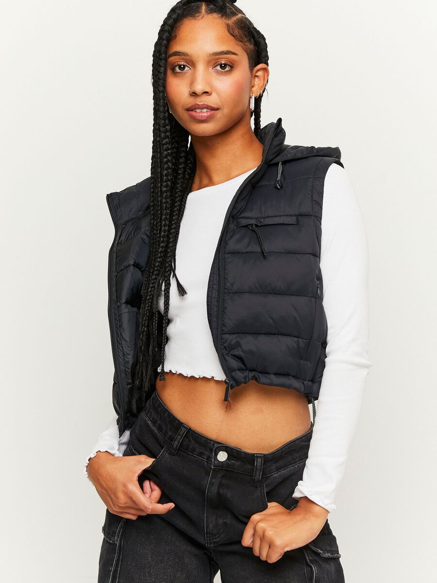 Gilet trapuntato con coulisse_0