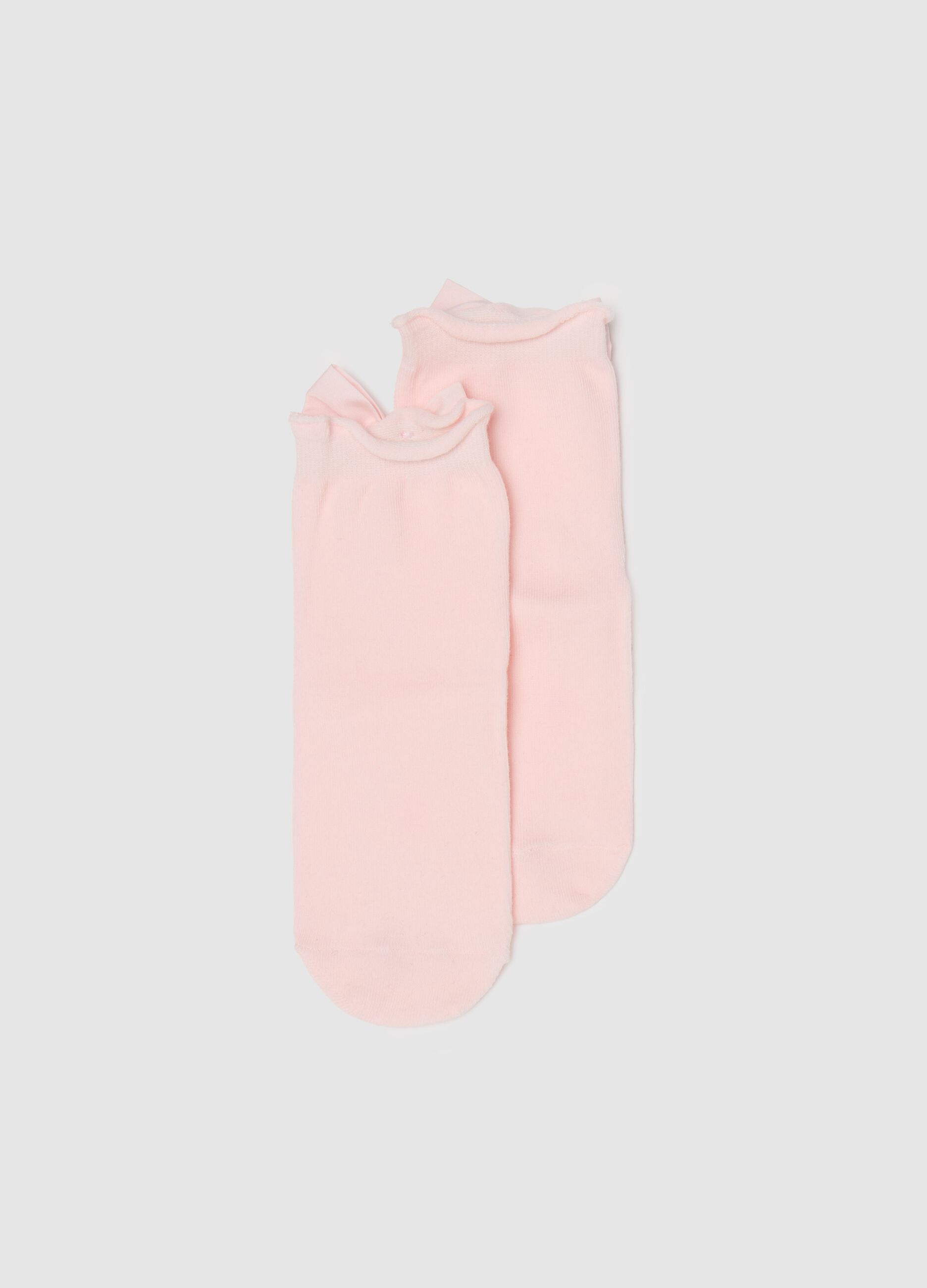 Stretch socks with bow