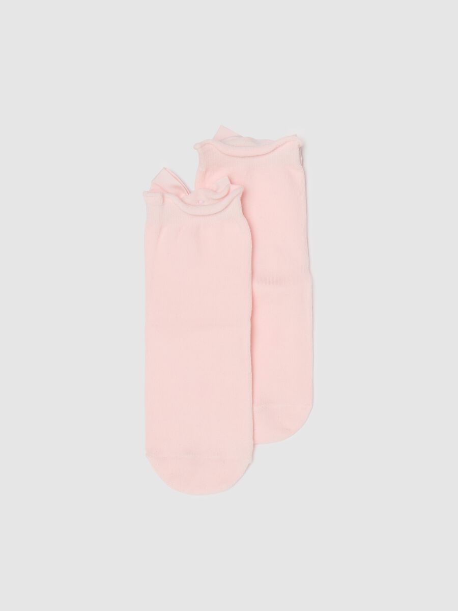 Stretch socks with bow_0