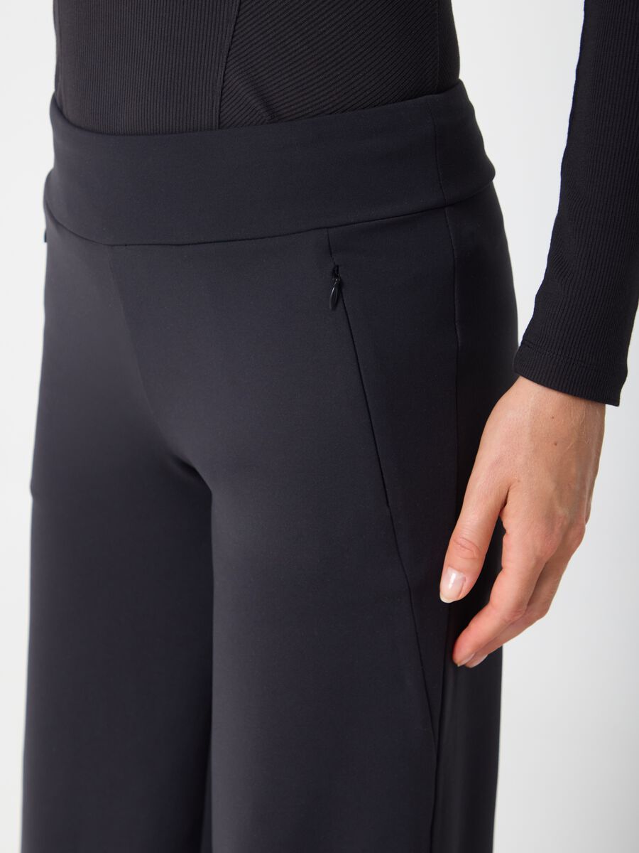 High-waisted wide leg trousers with zip pockets ALTAVIA STUDIO_3