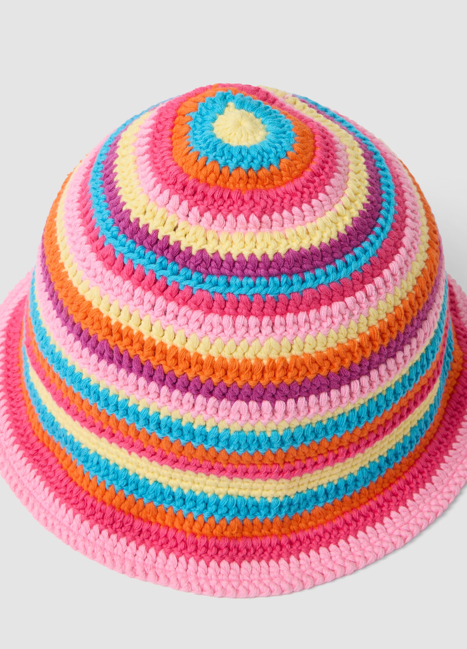 Multicolour pure cotton bucket hat
