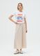 White pure cotton T-shirt, regular fit_0