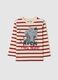 Children's pure cotton striped T-shirt with regular fit_0