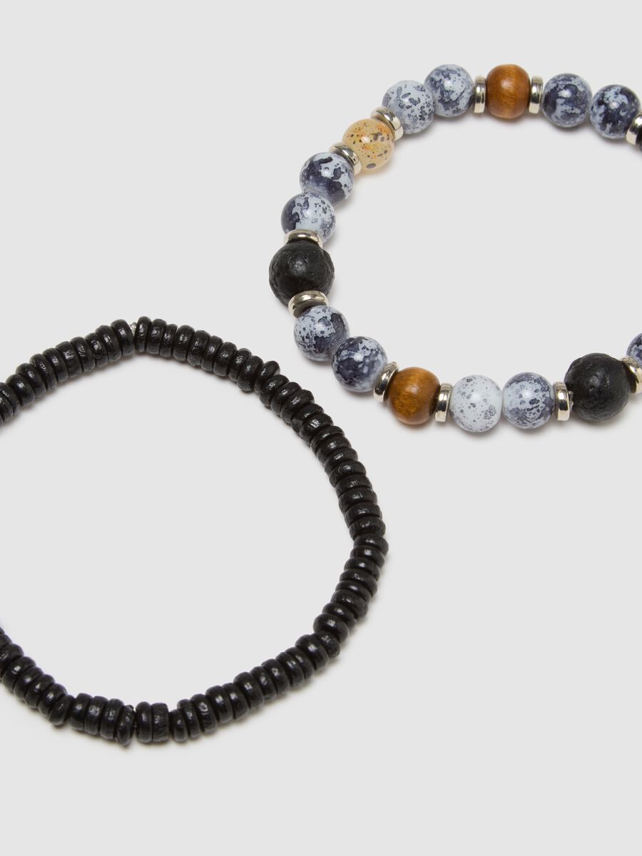 Multicolour glass bracelet twin pack_2