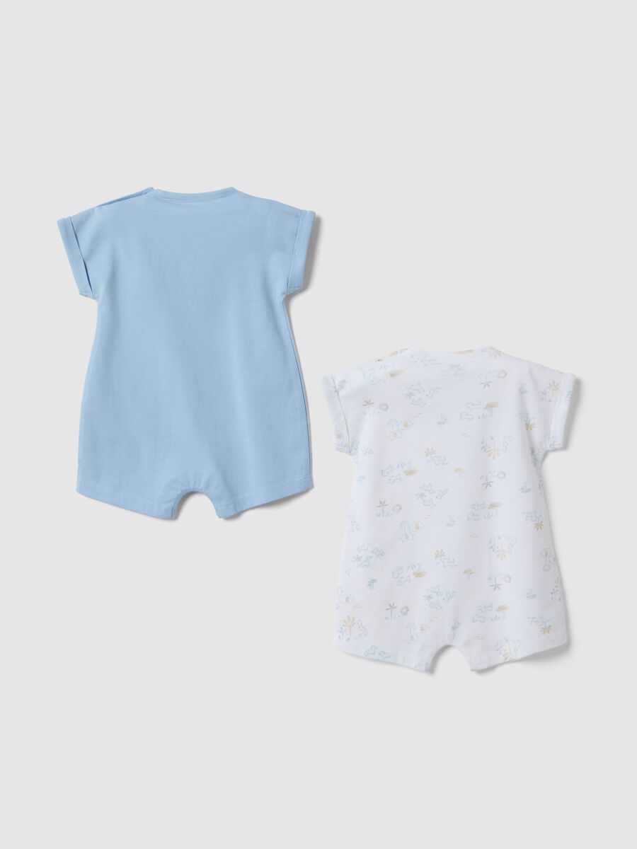 Newborn multicolour cotton romper bipack with designs_1