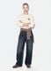 White pure cotton cable-knit jumper with croissant embroidery_1
