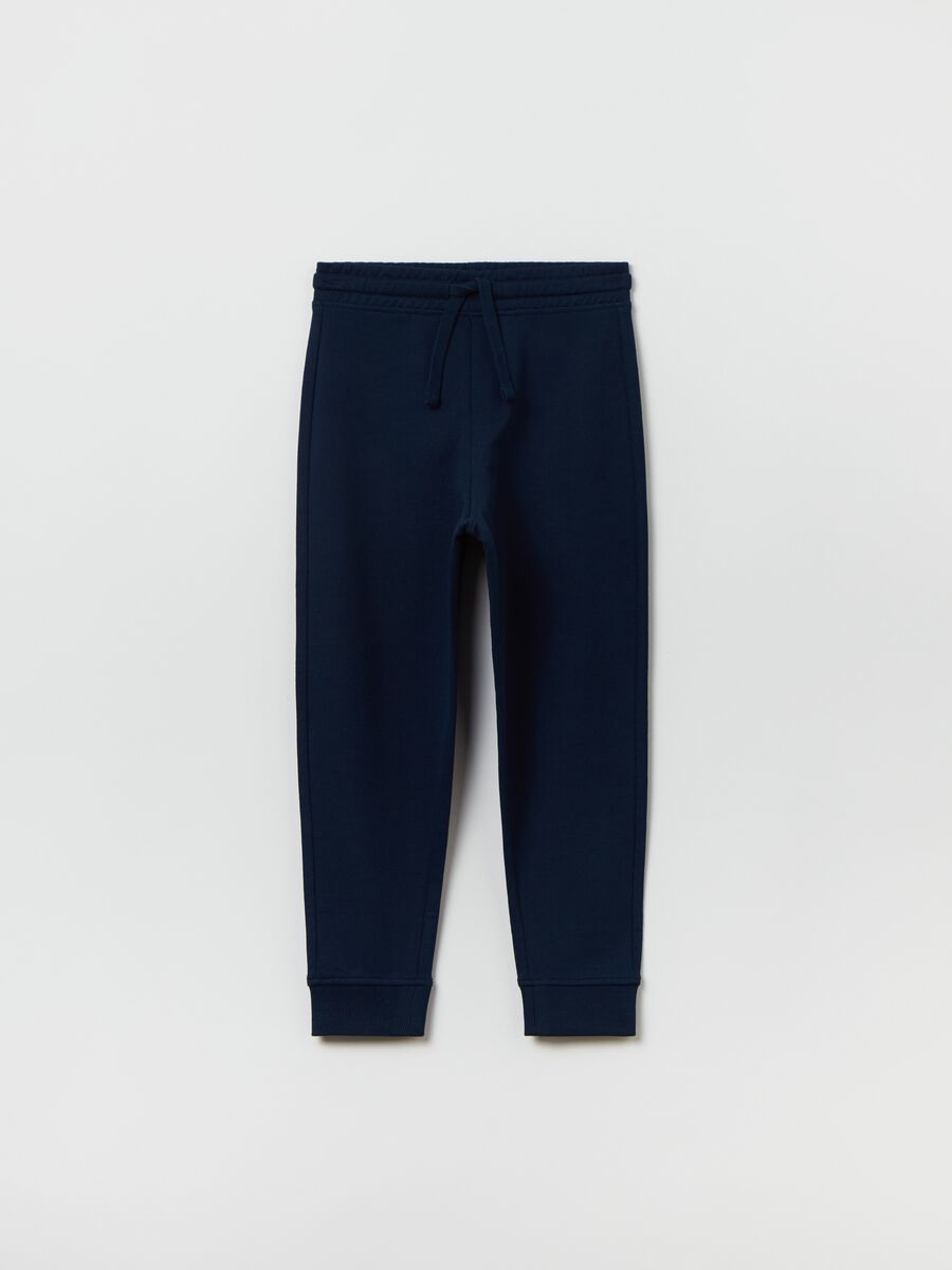 Joggers in felpa con coulisse_0