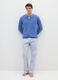 Pigiama blu in puro cotone regular fit_0
