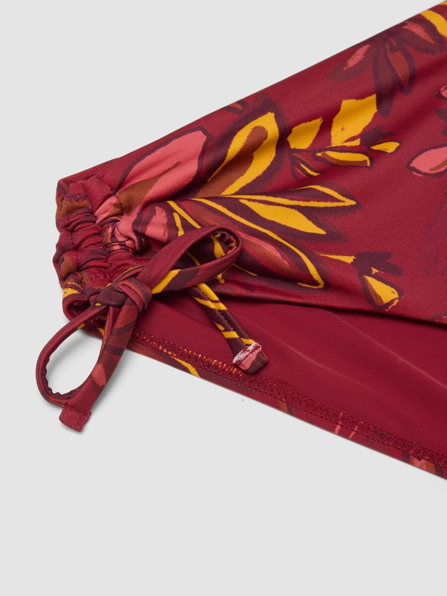 Multicolour stretch swim briefs with floral print_5