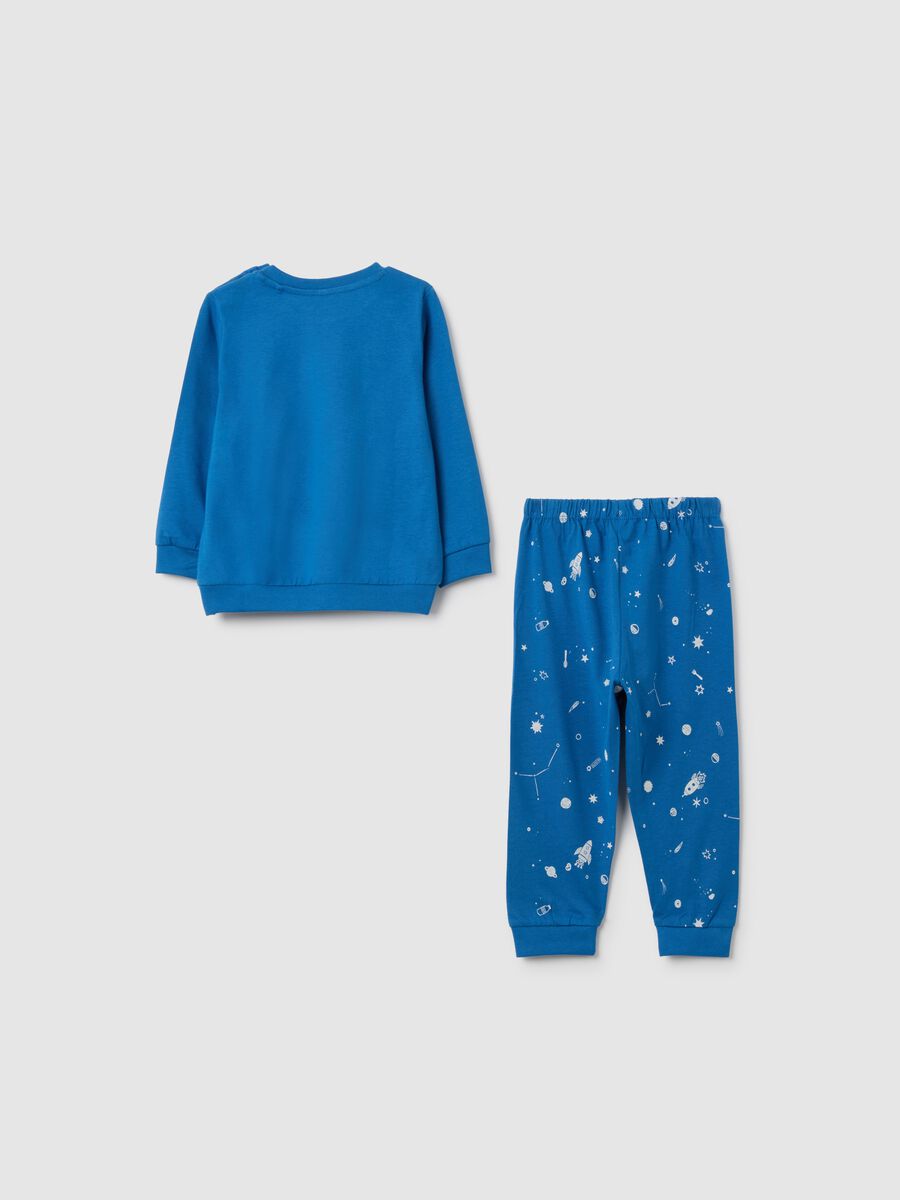 Baby blue pure cotton regular fit pyjamas_1