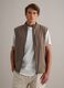 Ultra-light brown regular fit gilet with full zip_3