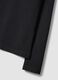 Black stretch organic cotton crew-neck top_5