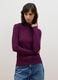 Purple modal and stretch cashmere T-shirt, regular fit_1