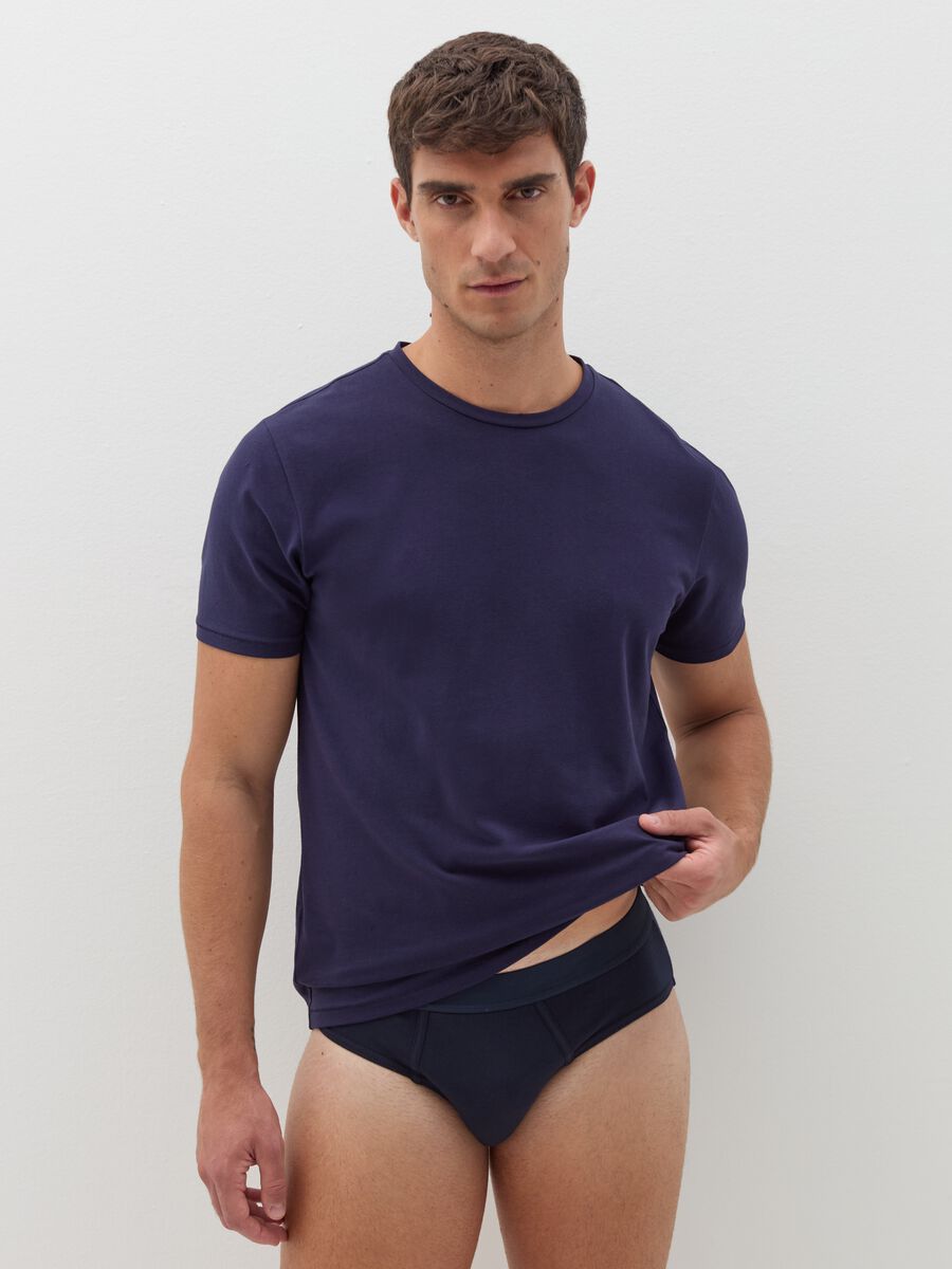 Two-pack briefs in organic cotton with micro pattern_0