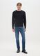 Jeans in denim blu in cotone elasticizzato slim fit_0