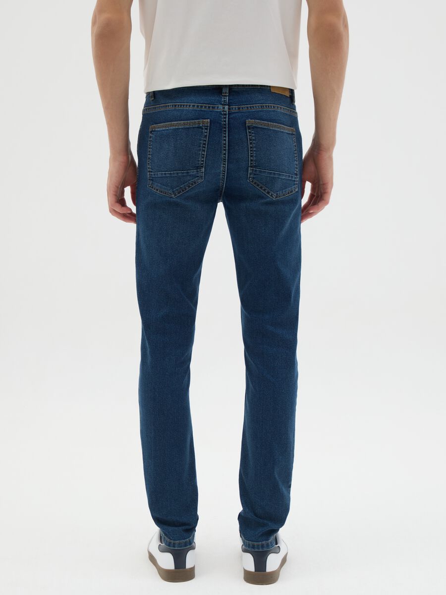 Men's Blue Denim Super Skinny Jeans_3