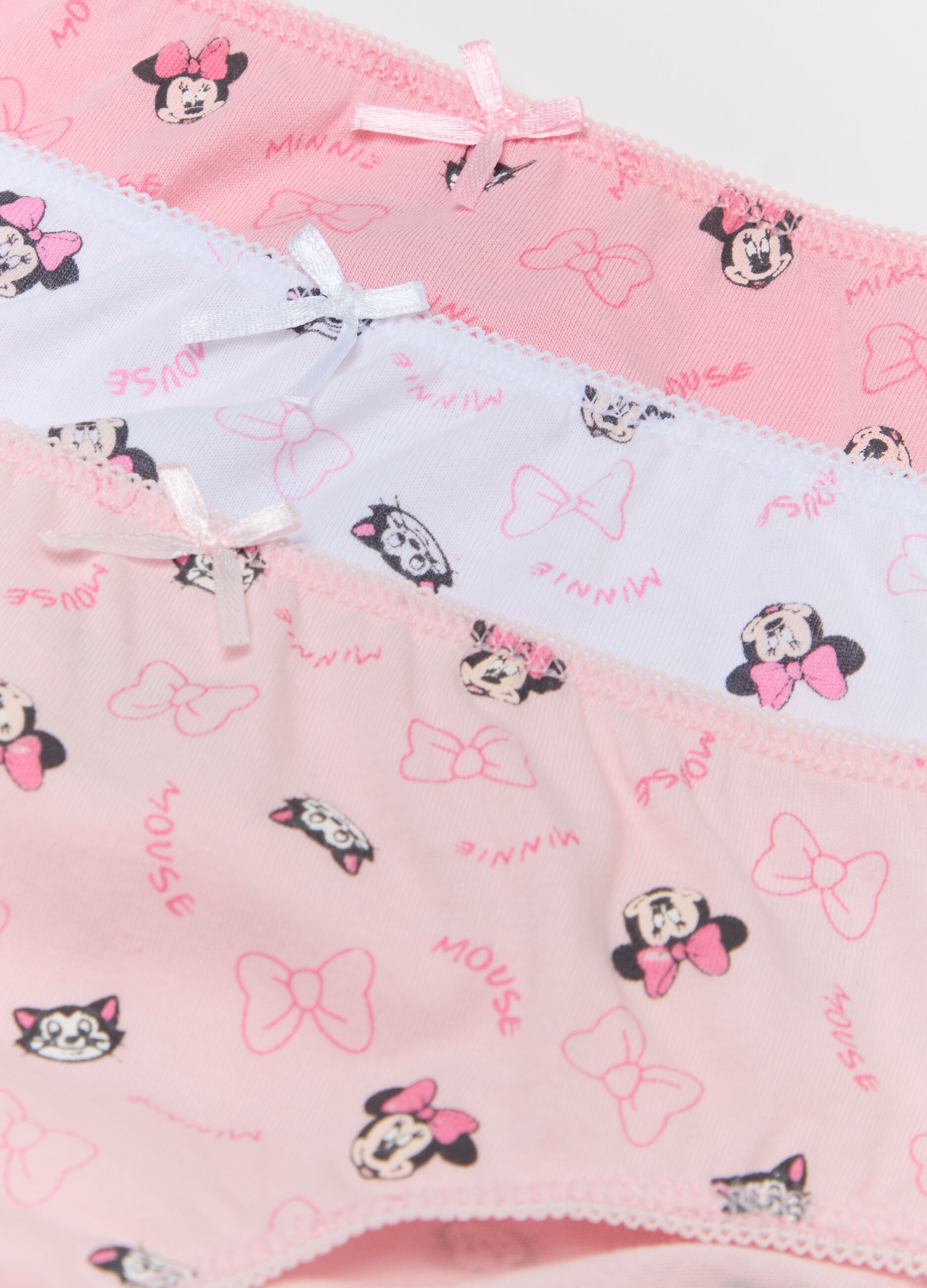 Five-pack cotton briefs with Minnie Mouse design