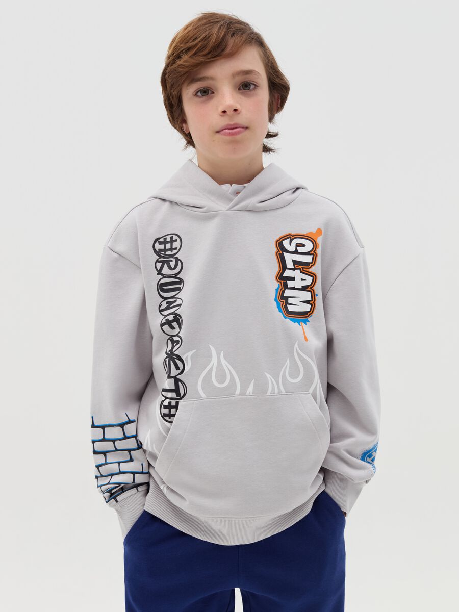 Felpa con cappuccio e stampa "RunFast"_0