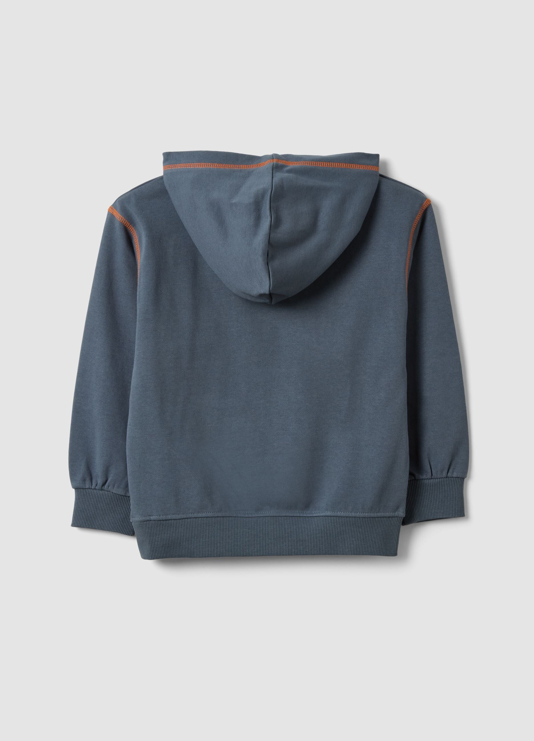 Grey pure cotton hoodie