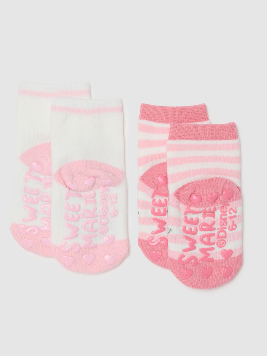 Two-pack baby girl cotton blend multicolour stretch socks_1
