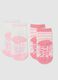 Two-pack baby girl cotton blend multicolour stretch socks_1