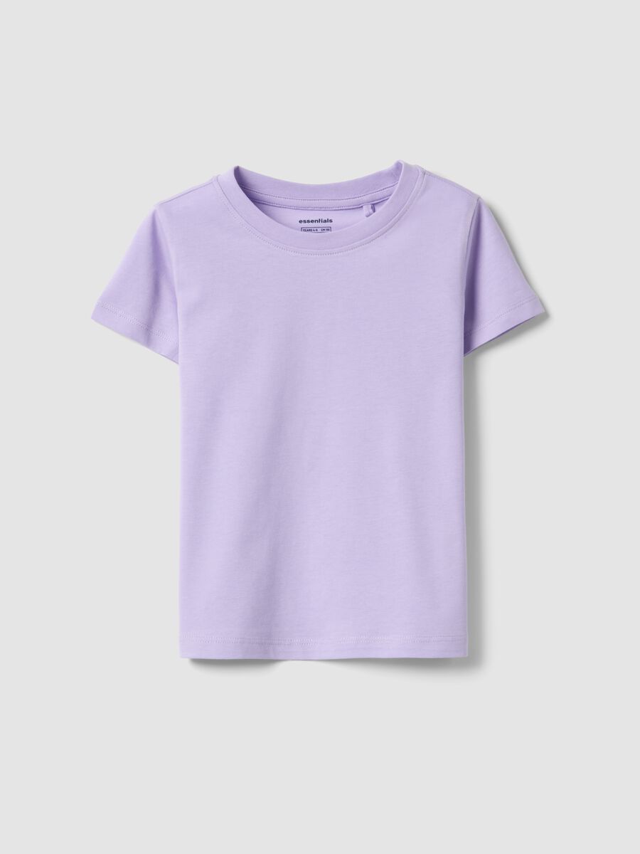 Girls&rsquo; purple pure cotton regular-fit T-shirt_0