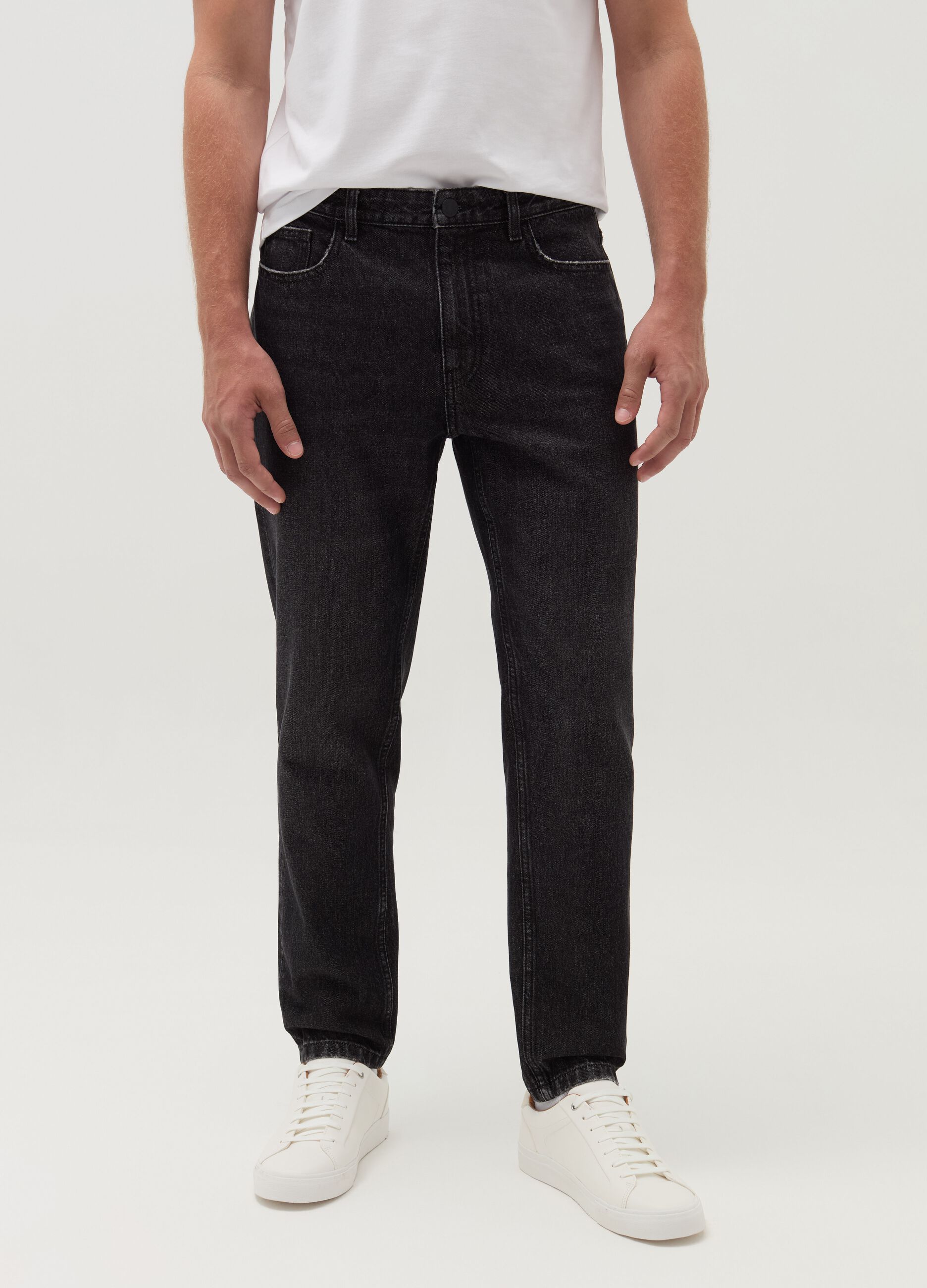 Jeans skinny cropped uomo on sale
