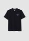 Black relaxed-fit pure cotton T-shirt with embroidered slogan_4