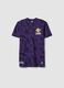 Purple short-sleeved pure cotton T-shirt_3