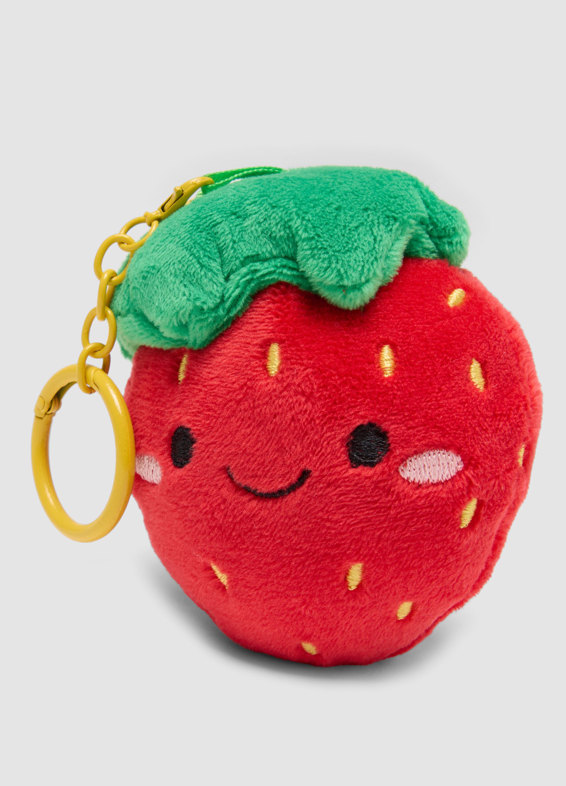 Red strawberry-shaped keyring