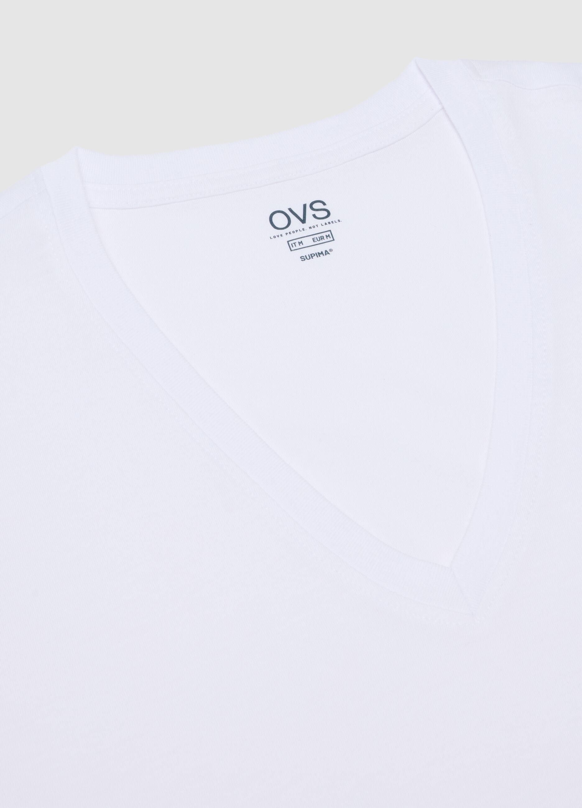 Bipack di t-shirt in puro cotone bianche regular fit