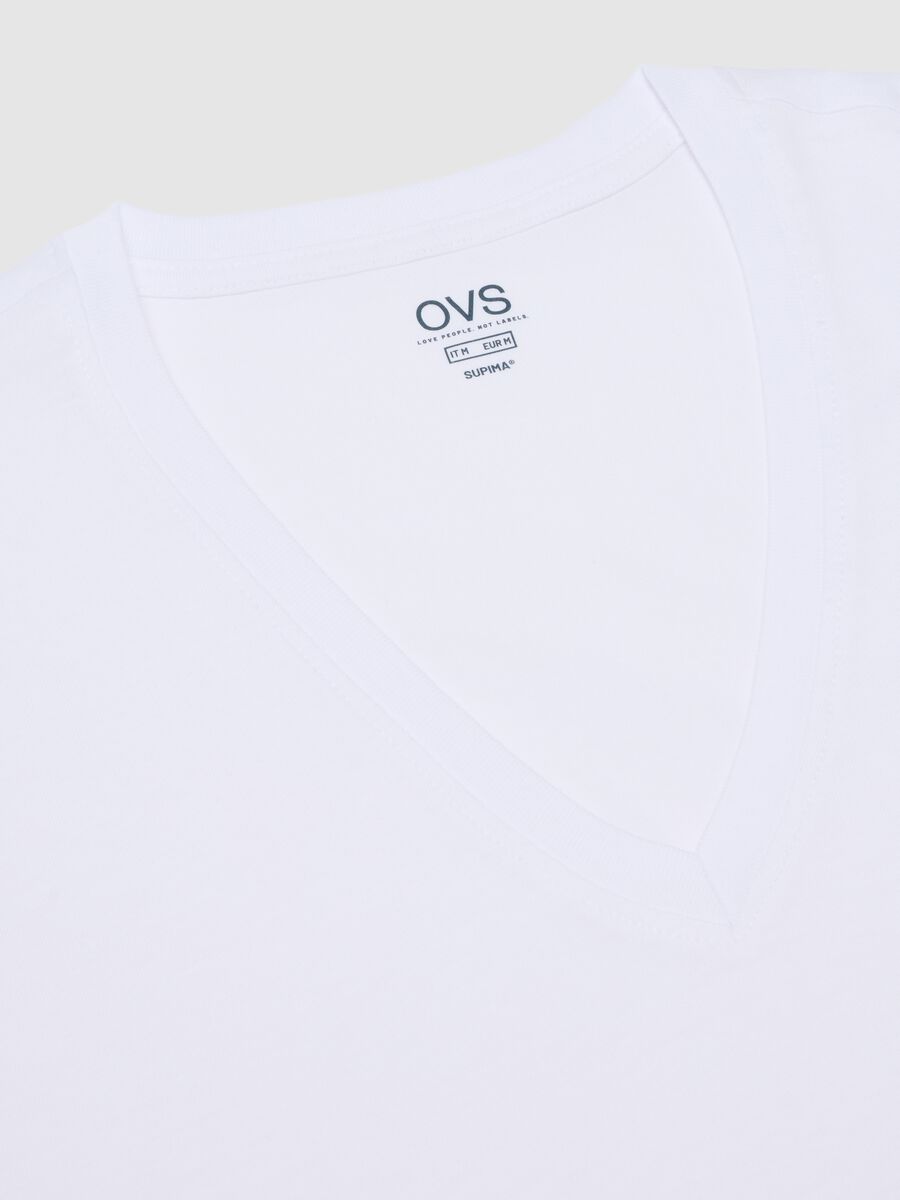 Bipack di t-shirt in puro cotone bianche regular fit_1