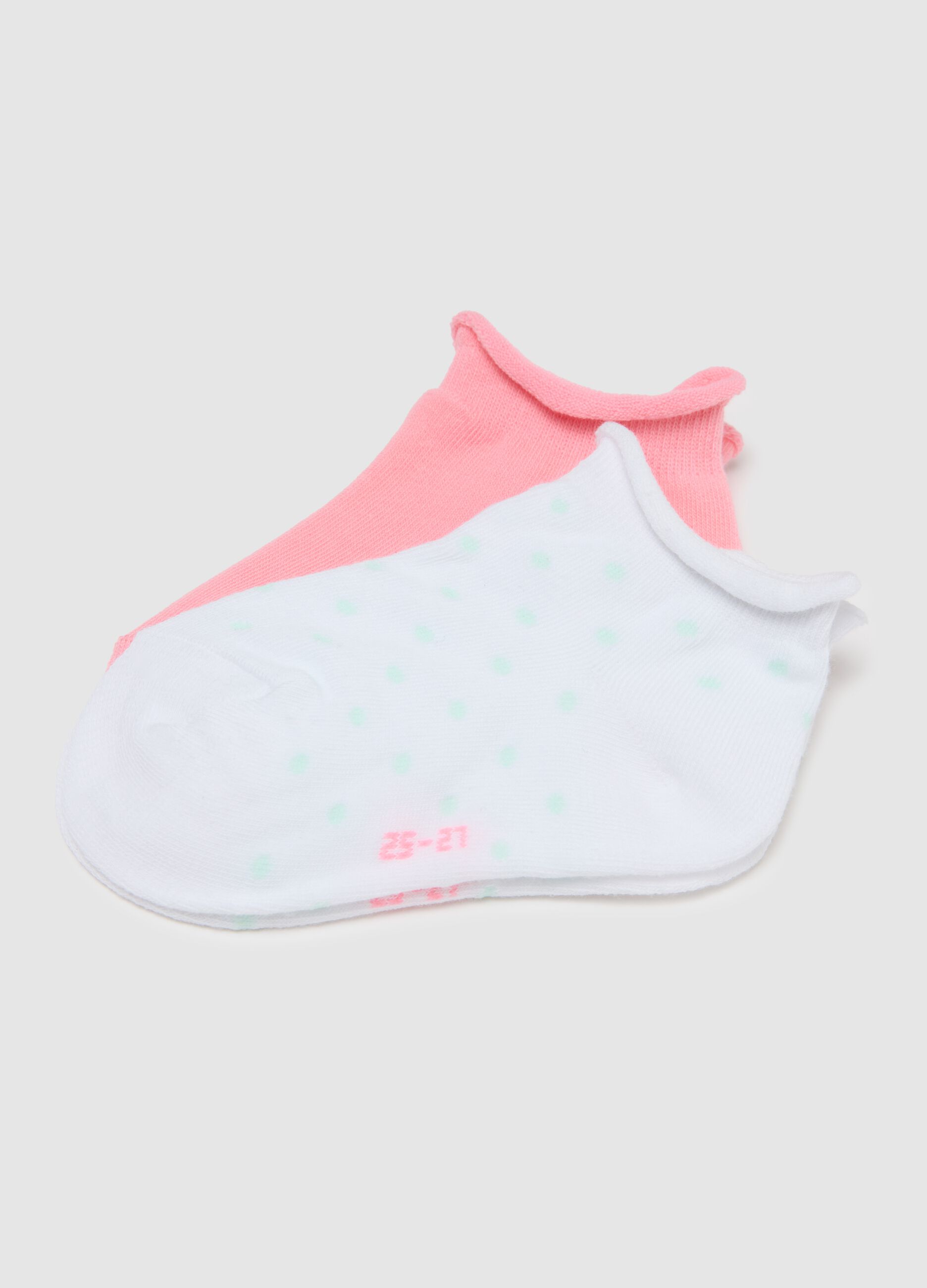 Girls' Cotton Multicolour Polka Dot Socks