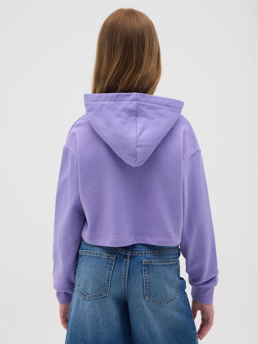 Felpa viola crop con cappuccio NBA Los Angeles Lakers _1